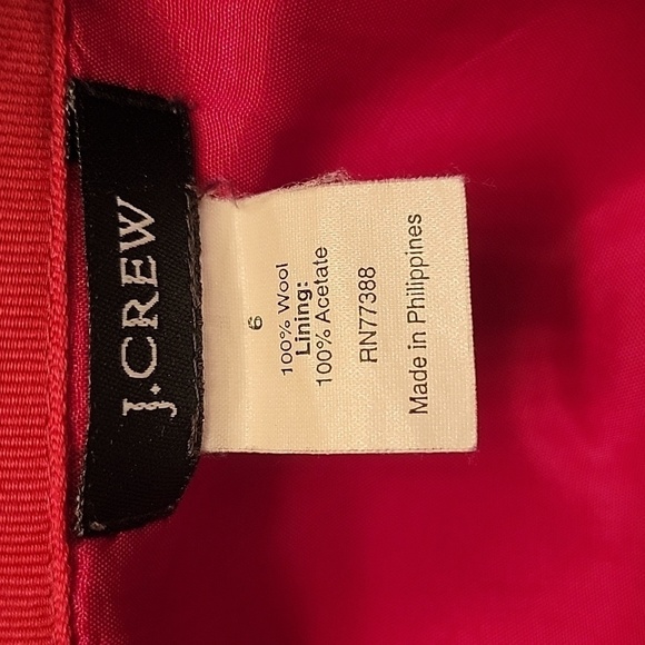 J Crew 100% Wool A-Line Chevron Skirt, Size 6, Excellent Condition! Brick Red - Picture 5 of 12